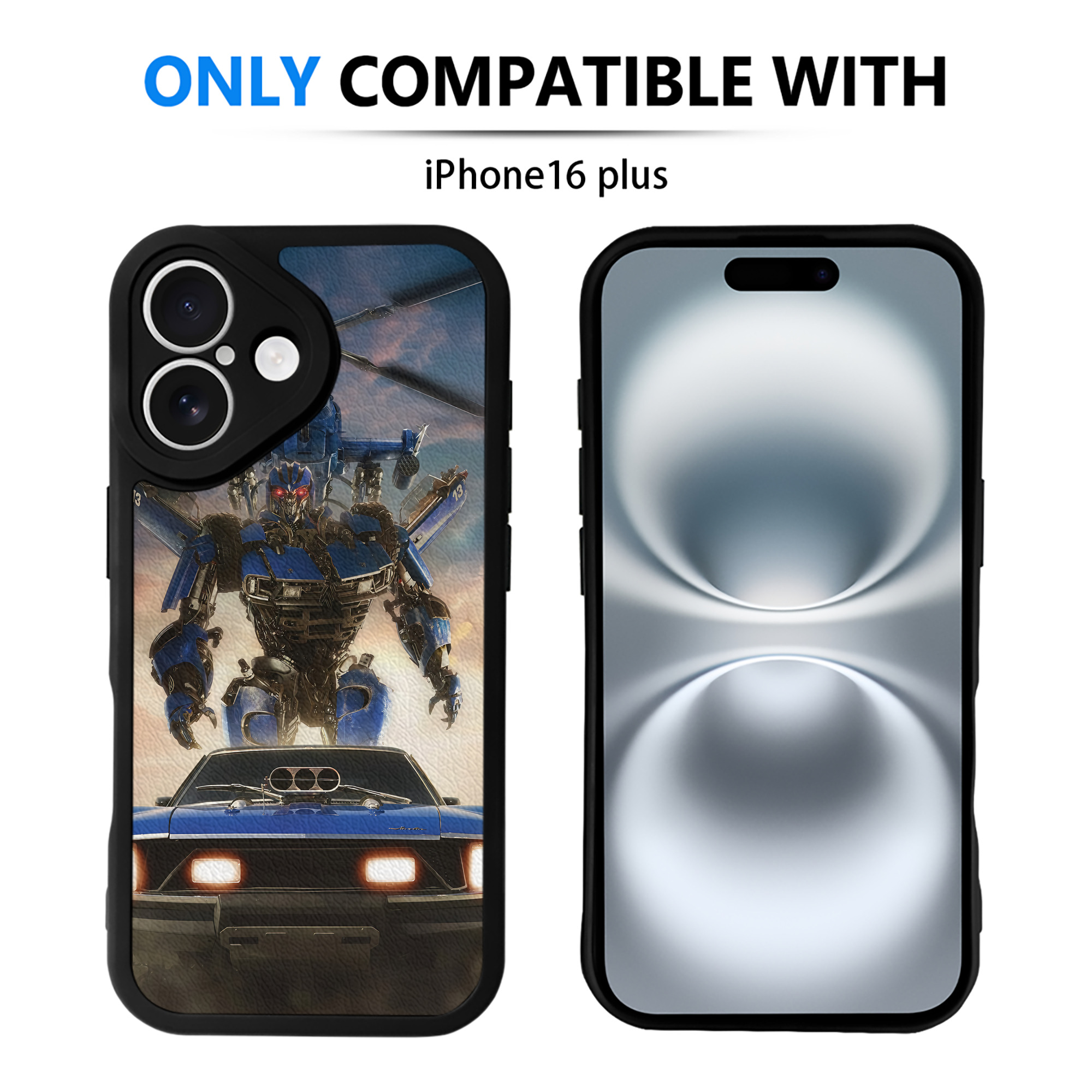 （画像用） Transformers トランスフォーマー 【iPhone 16シリーズ対応】シリコンスマホケース（レザー調） 材質：シリコン